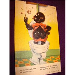 Black postcard, postmarked 1944