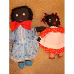 2 black dolls