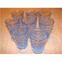 Set of 8 poweder blue water goblets