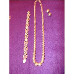 Sterling necklace, bracelet & earing set