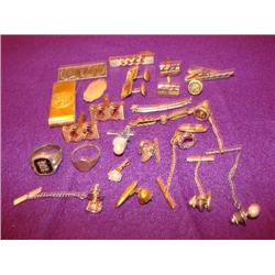 Men's cufflinks, tie tacks, rings, variety!