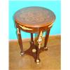 Image 1 : Round inlay top table w/gold leaf accents