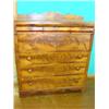 Image 1 : Burlwood dresser-great style w/hidden top drawers