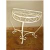 Image 1 : Glass Top 1/2 Moon Iron Patio Table