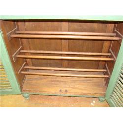 Green Painted Shutter Cabinet-for wine or videos