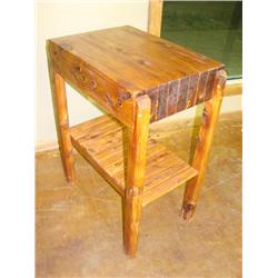 Solid Cedar Kitchen Island