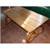 Image 1 : Ranch style coffee table, wagon wheel design on sides