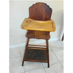 Primitive Folding Child's High Chair
