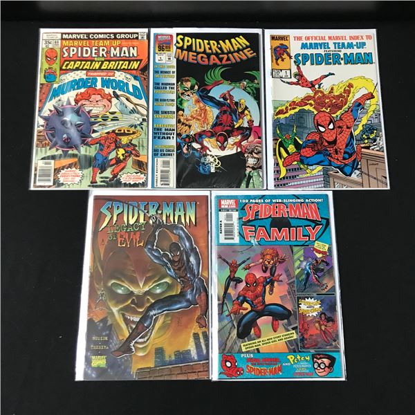 LOT OF 5 SPIDERMAN COMICS (MARVEL COMICS)
