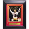 Image 1 : JOE MONTANA SIGNED AND FRAMED 16 X 20 DISPLAY WITH 'TOUCHDOWN' INSCRIPTION - BECKETT COA