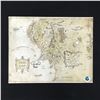 Image 1 : MAP OF MIDDLE EARTH SIGNED AND INSCRIBED 'FRODO' BY ELIJAH WOOD (WWOC COA)