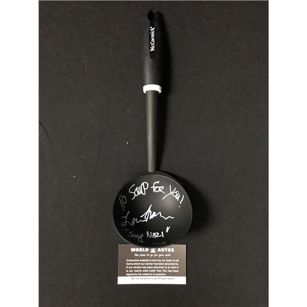 LARRY THOMAS SIGNED AND INSCRIBED ' NO SOUP FOR YOU' LADLE (WORLD AUTOS COA)
