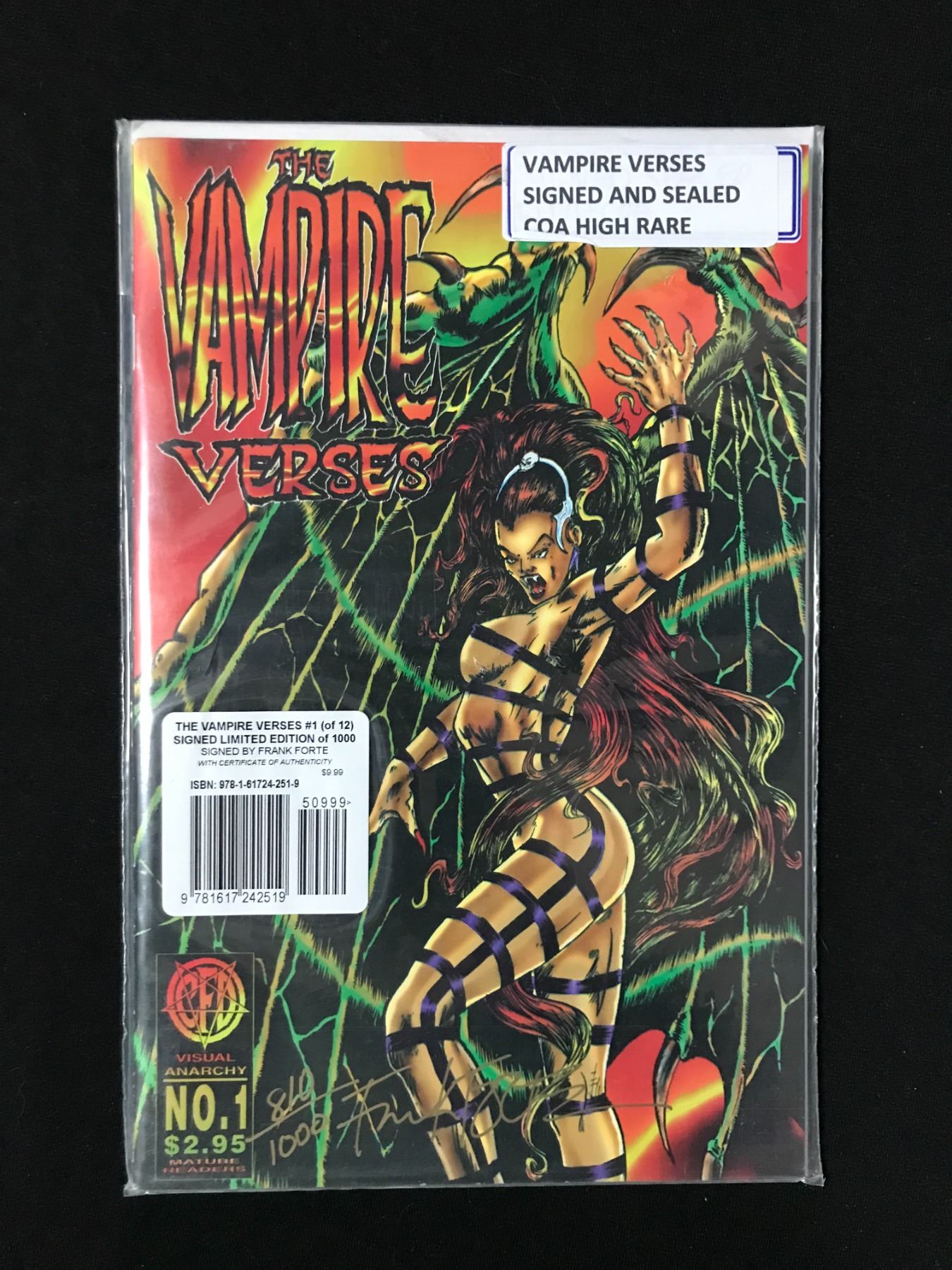 THE VAMPIRE VERSES #1 SIGNED AND SEALED 810/1000 (VISUAL ANARCHY COMICS)