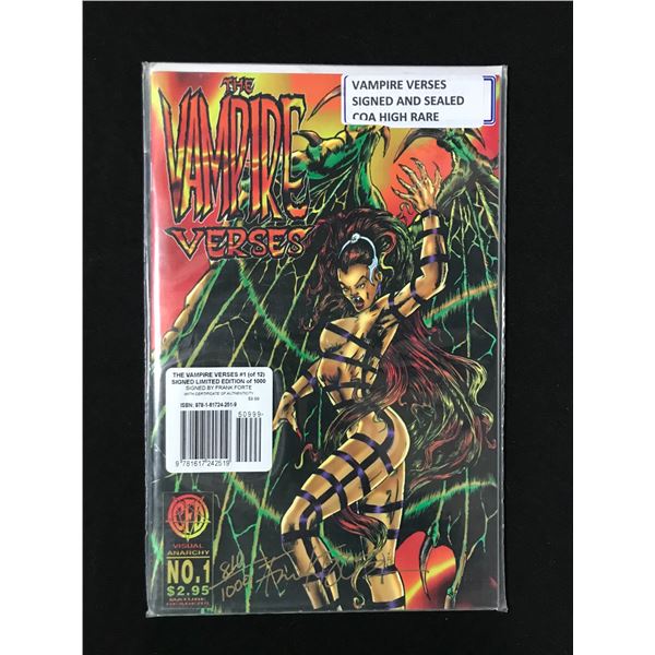 THE VAMPIRE VERSES #1 SIGNED AND SEALED 810/1000 (VISUAL ANARCHY COMICS)