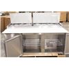 Image 4 : NEW 71" STAINLESS STEEL PIZZA PREP TABLE W/