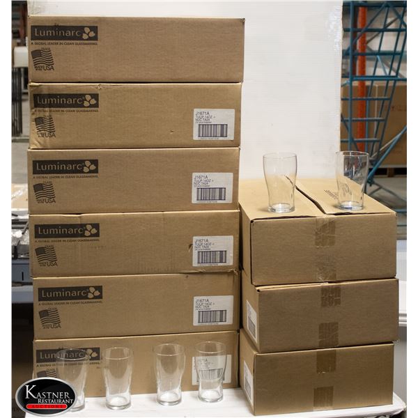 9 CASES OF CARDINAL TULIP BEER GLASSES 14 OZ