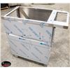Image 1 : CUSTOM S/S CART WITH TWO DROP IN SLOTS ON CASTORS
