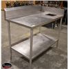 Image 4 : 48" STAINLESS STEELWORK TABLE W/ 8" BACK SPLASH