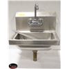 Image 1 : S/S 17" X 16" WALL MOUNT SINK W/ FAUCET &
