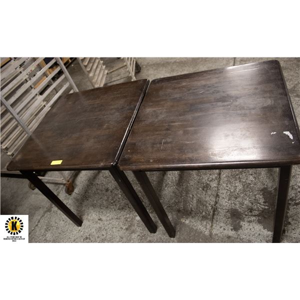 LOT OF 2 WOODEN TABLES