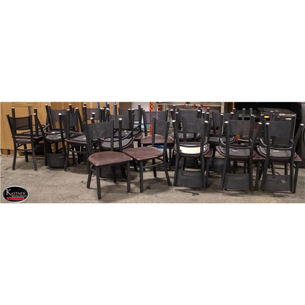 APPROX 27 PADDED DINNING CHAIRS