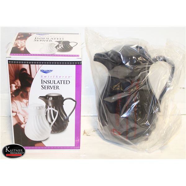 NEW BLACK 64OZ VOLLRATH SWIRL SERVE INSULATED
