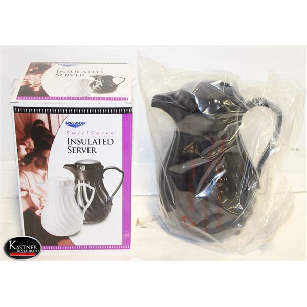 NEW BLACK 64OZ VOLLRATH SWIRL SERVE INSULATED