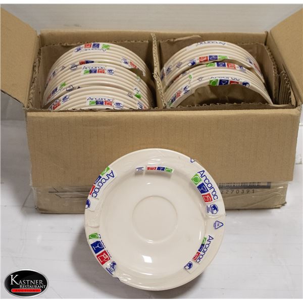 BOX OF 36 ARCCOROC CYPRESS 5 7/8" SAUCERS