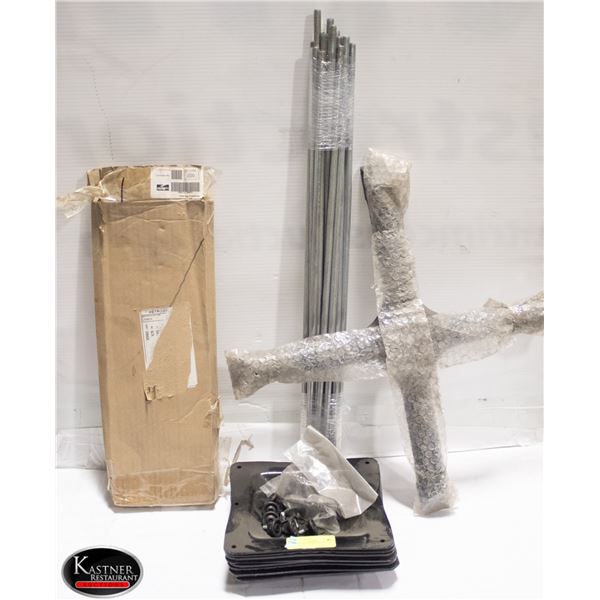 BOX OF ASSORTED TABLE PARTS