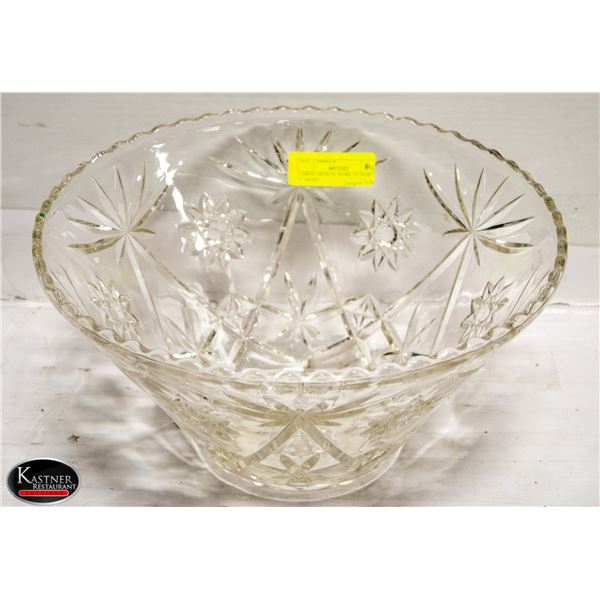 LARGE CRYSTAL BOWL 14" WIDE X 7" HIGHT