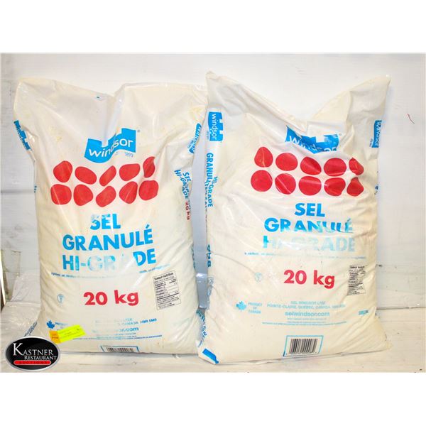 2 X 20 KG BAGS WINDSOR SALT