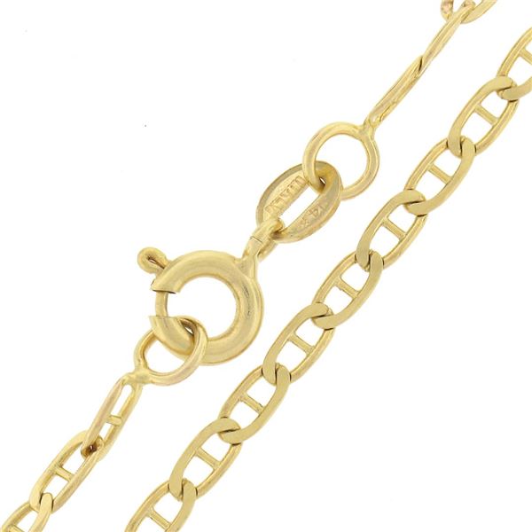 Vintage 14K Gold Round Light Green Jade w/ Chinese Symbol Medallion Disc Pendant