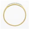 Image 7 : Antique 14k Yellow Gold Palladium Top.12 ctw Single Cut Diamond Channel Band Rin
