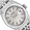Image 1 : Rolex Ladies Stainless Steel Silver Index Fluted Bezel Date Wristwatch 26MM With