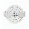 Image 4 : Antique 18K White Gold 0.45 ctw Bezel European Diamond Bullseye Round Platter Ri