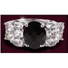 Image 1 : 2.0CT GARNET & TOPAZ STERLING SILVER LADIES RING