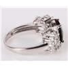 Image 2 : 2.0CT GARNET & TOPAZ STERLING SILVER LADIES RING