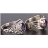 Image 2 : GENUINE AMETHYST LADIES STERLING SILVER  RINGS