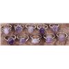 Image 1 : GENUINE AMETHYST MEN'S & LADIES RINGS (10)
