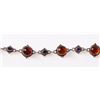 Image 3 : SOUTHWEST AMETHYST & AMBER STERLING BRACELET