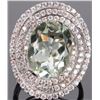 Image 1 : GIANT 10X15MM AQUAMARINE LADIES RING