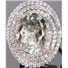 Image 2 : GIANT 10X15MM AQUAMARINE LADIES RING
