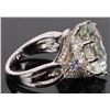 Image 3 : 4.0CT AQUAMARINE & TOPAZ LADIES INTRICATE RING