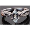 Image 1 : 0.75CT MARQUISE AQUAMARINE TOPAZ STERLING RING