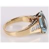 Image 2 : 14K GOLD 3CT AQUAMARINE & DIAMOND LADIES RING
