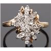 Image 1 : 0.33 CTW. DIAMOND 10 KT. GOLD FLORAL RING