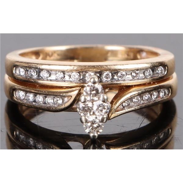 DIAMOND 10K YELLOW GOLD LADIES ENGAGEMENT RING