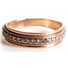 Image 1 : MEN'S 10K ROSE GOLD DIAMOND WEDDING BAND
