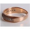 Image 2 : MEN'S 10K ROSE GOLD DIAMOND WEDDING BAND