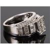 Image 3 : ~2.0CTW DIAMOND 14K WHITE GOLD LADIES RING W/ CERT